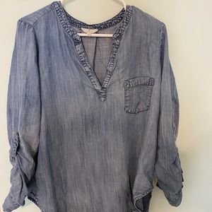 Lou and Gray LOFT chambray shirt size medium